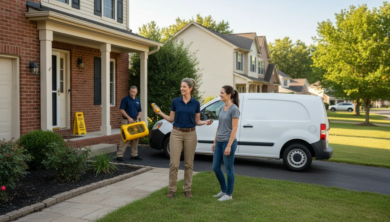 Water restoration image for Dehumidification And Cleanup Services in Richmond Dale, OH